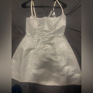 Silver Studded Babyboo Mini Dress